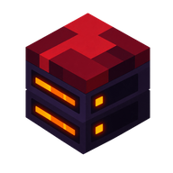 NetherNode obsidian and lava server logo